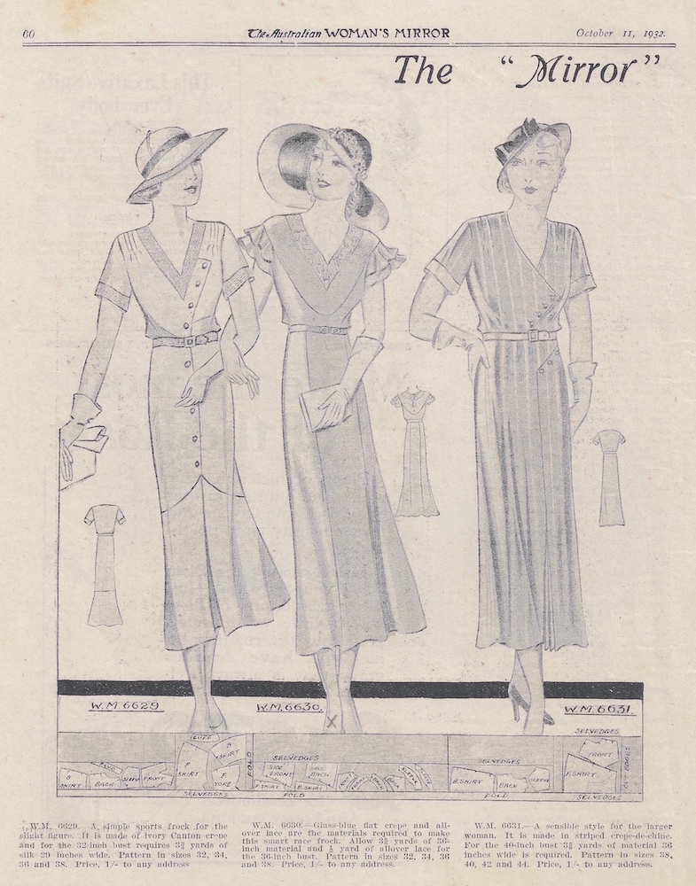 three pretty spring dresses from 1932