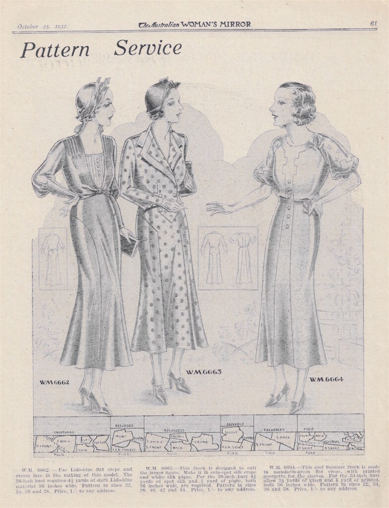 vintage day dresses from spring 1932