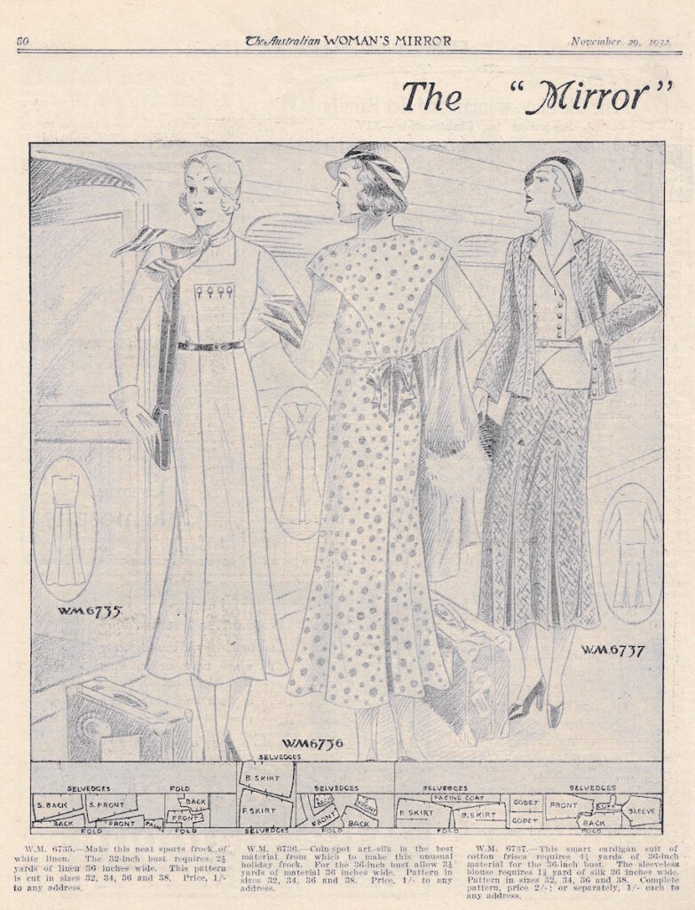 vintage travel wear for women from 1932