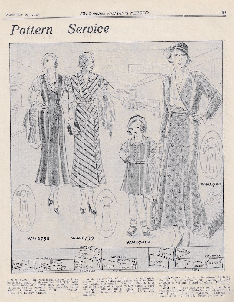 vintage day wear for women from 1932