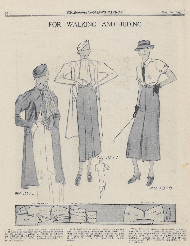 women's sportswear from autumn 1933