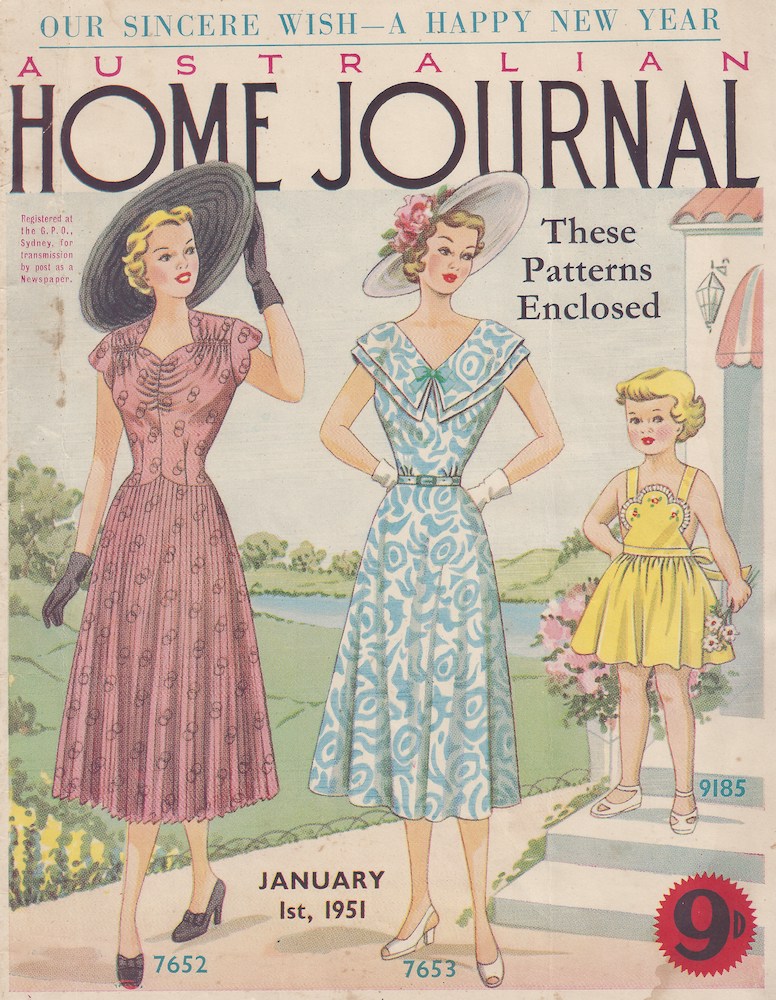 vintage home journal fashion magazine 1951