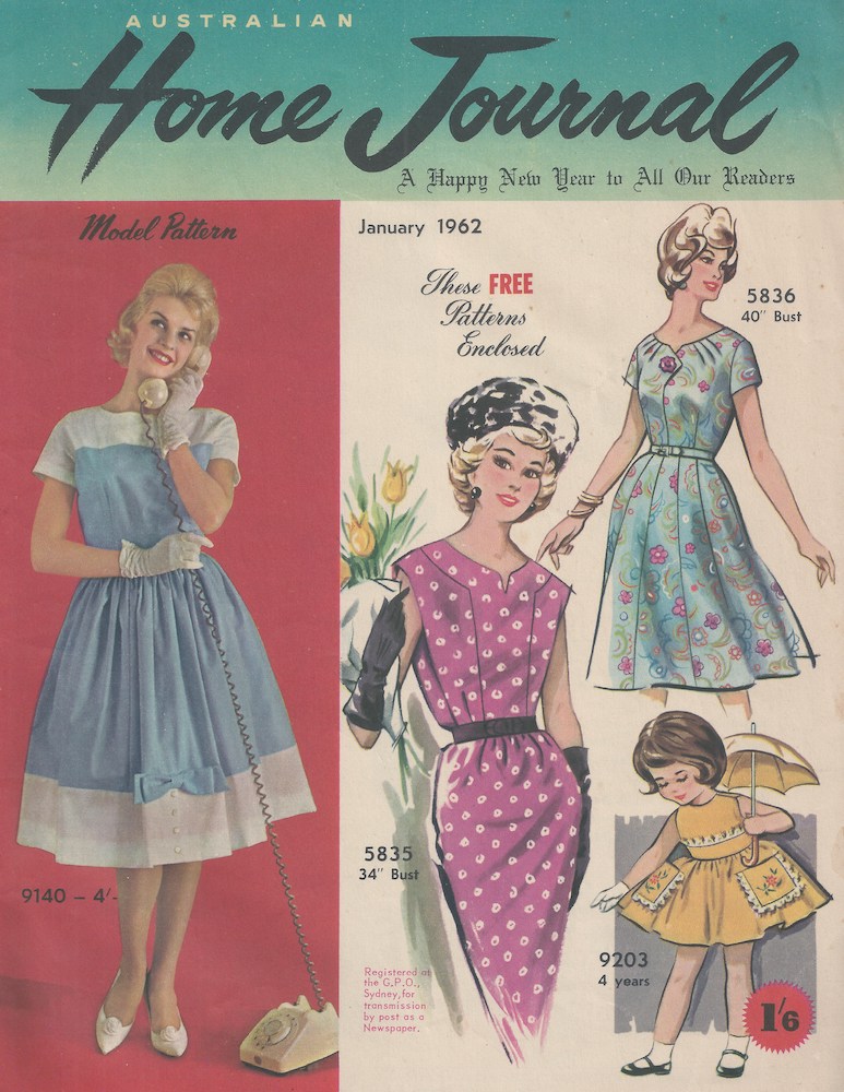 vintage home journal fashion magazine front cover 1962