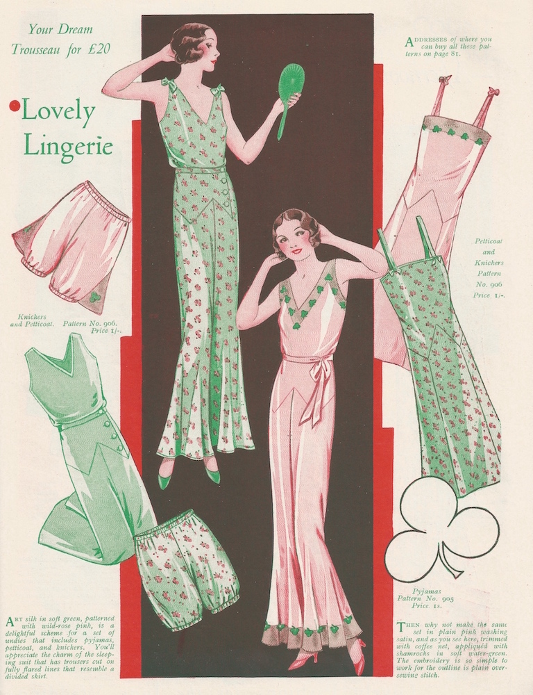 lingerie and pyjamas from 1931