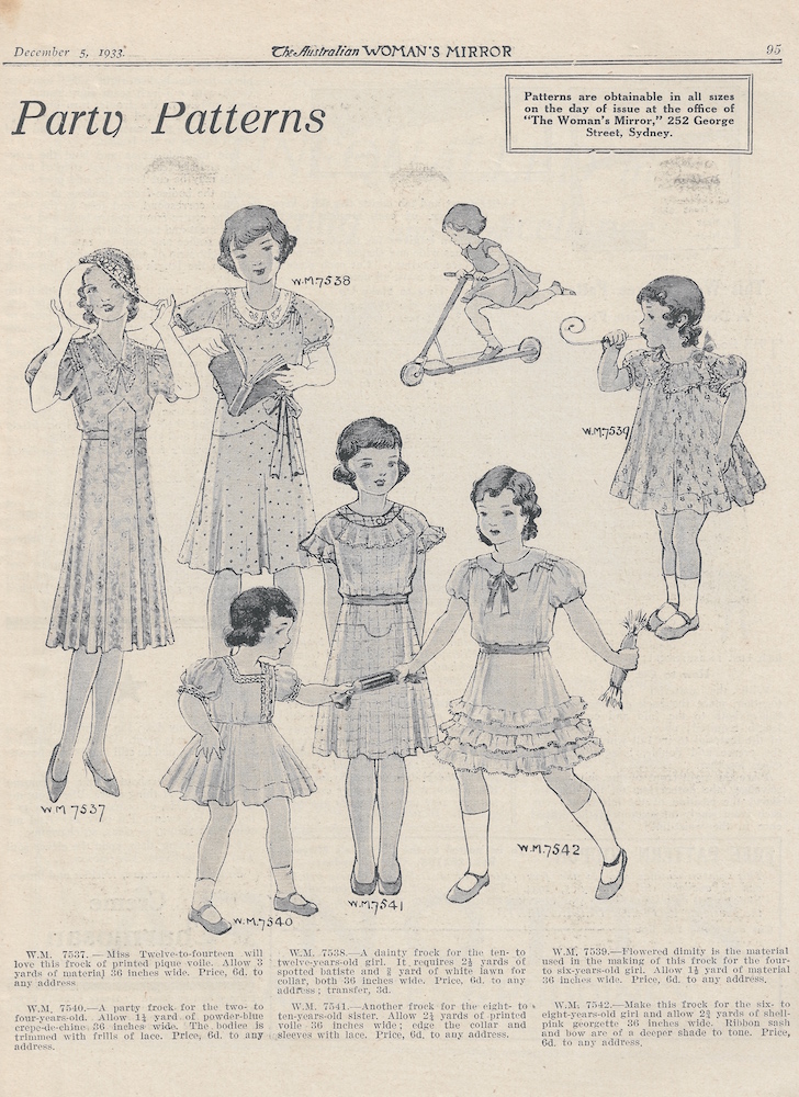 summer fashions for girls from 1933