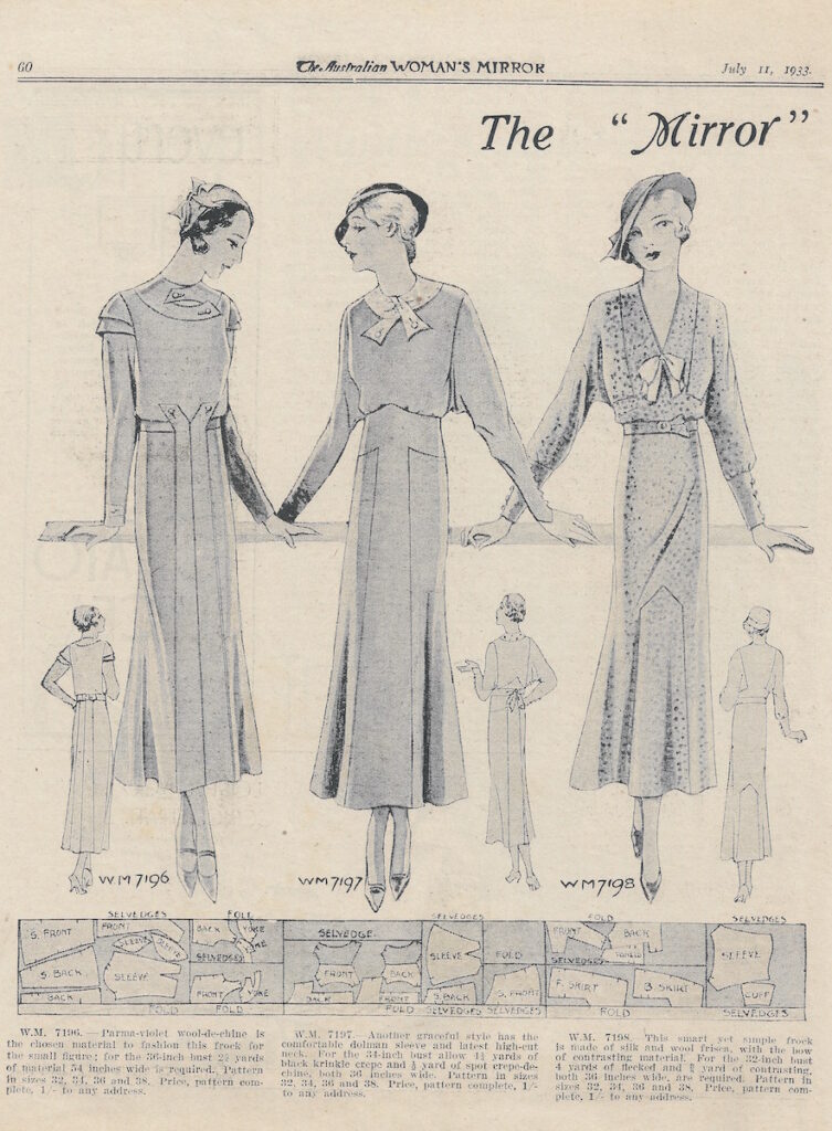 vintage long sleeve winter dresses 1933