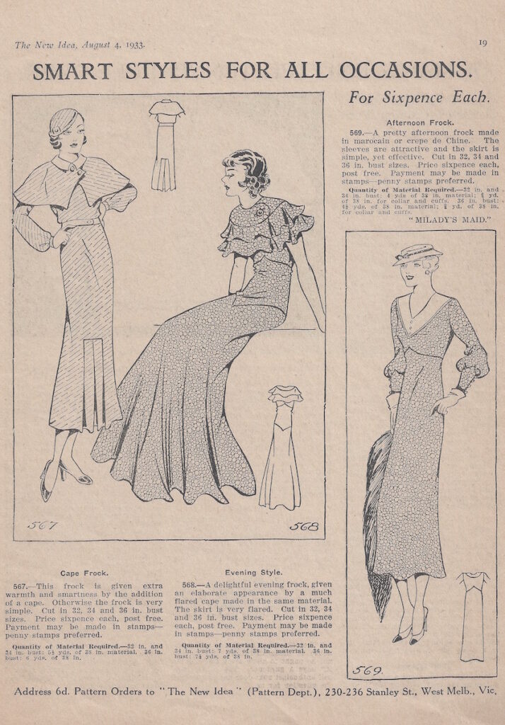 women's wear from 1933