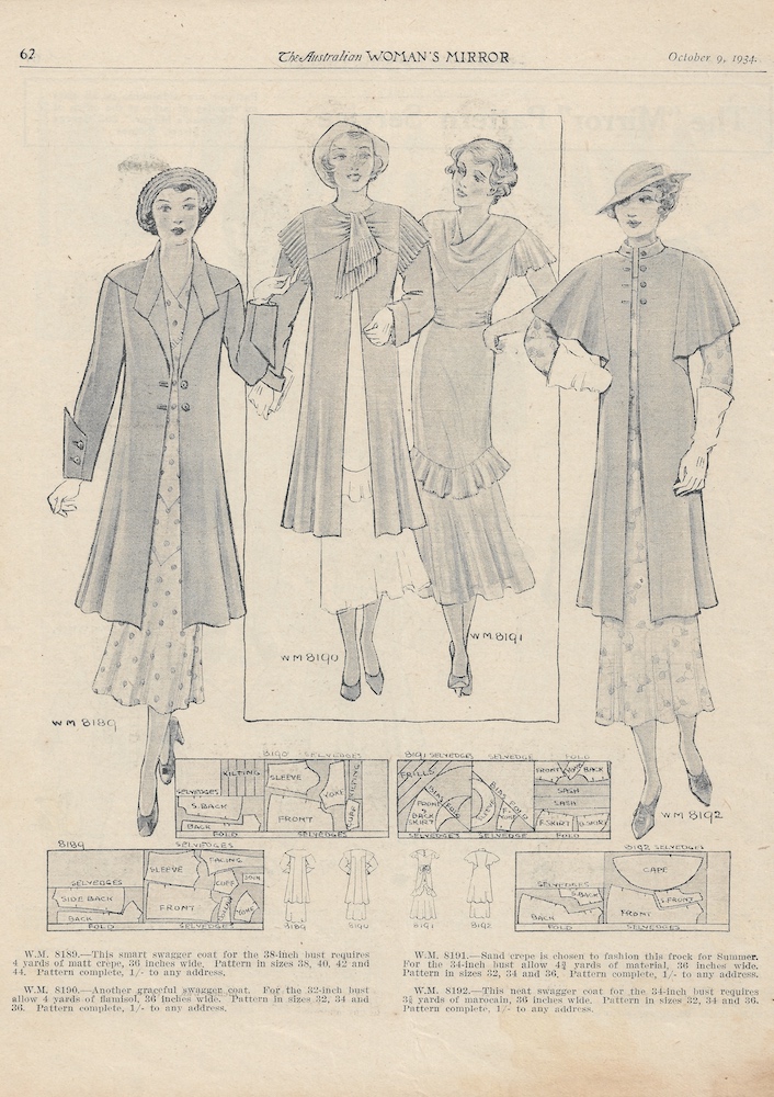 spring coats and dresses from 1934