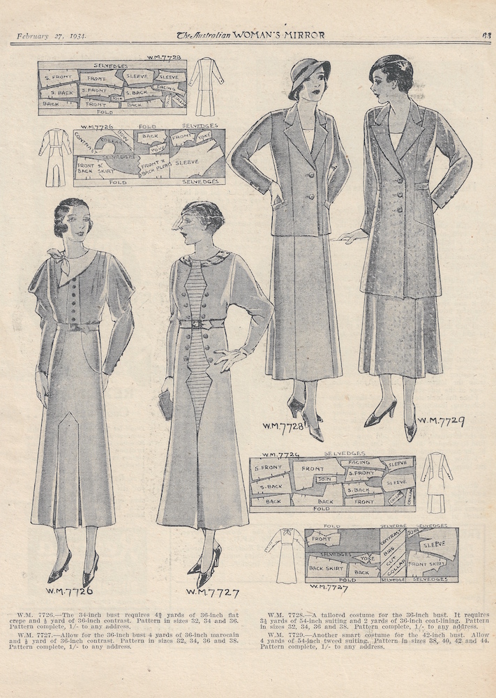 summer dresses and suits from 1934