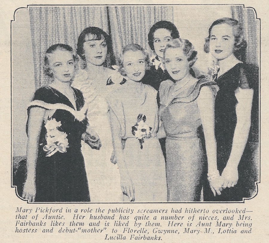 vintage film star mary pickford and her nieces