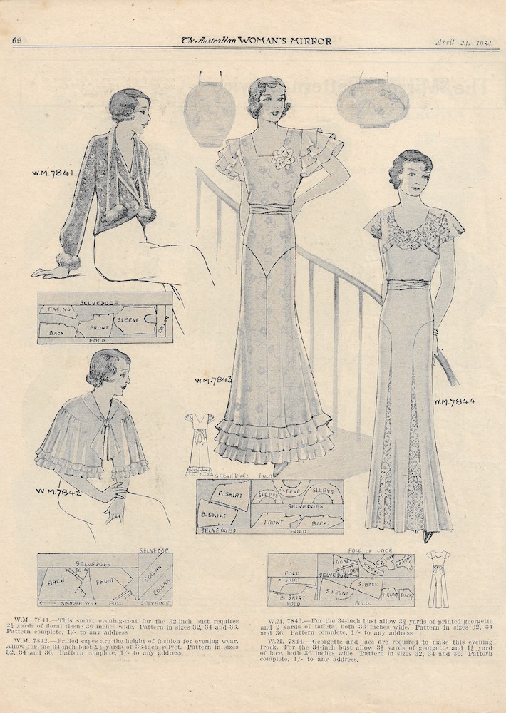 autumn evening wear from 1934