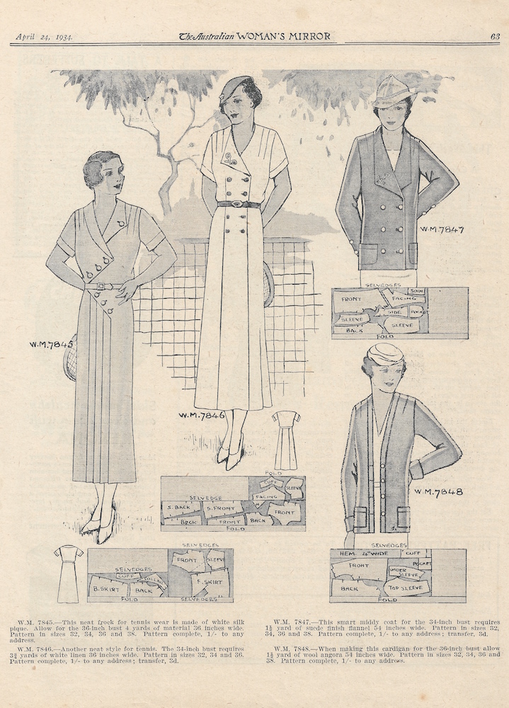 outdoor and sports wear from 1934