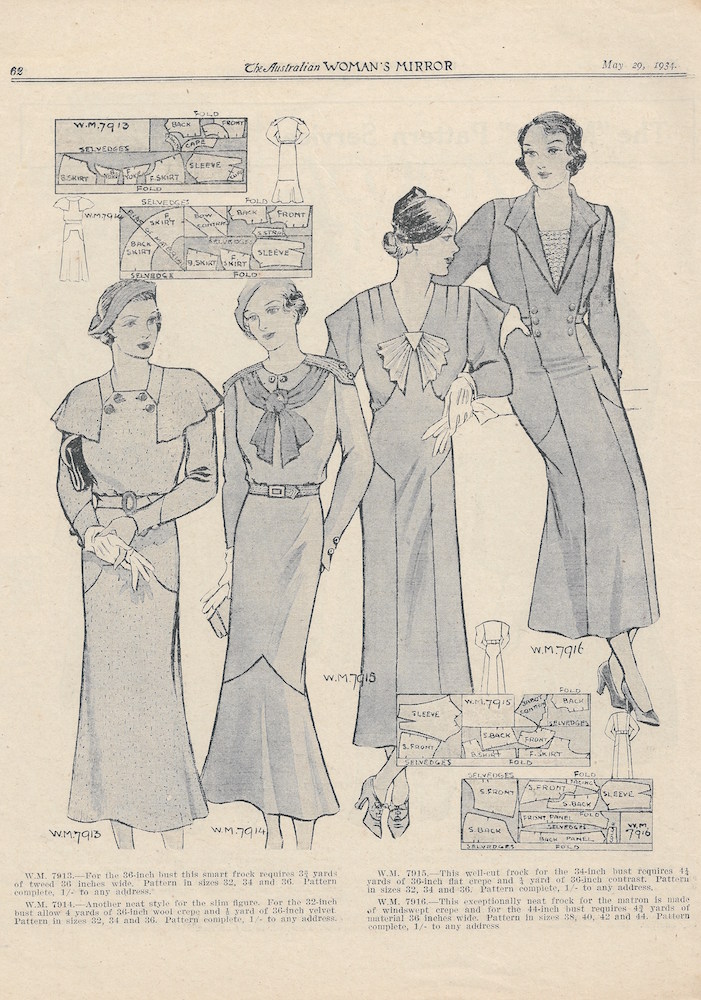 frills and long sleeves from 1934