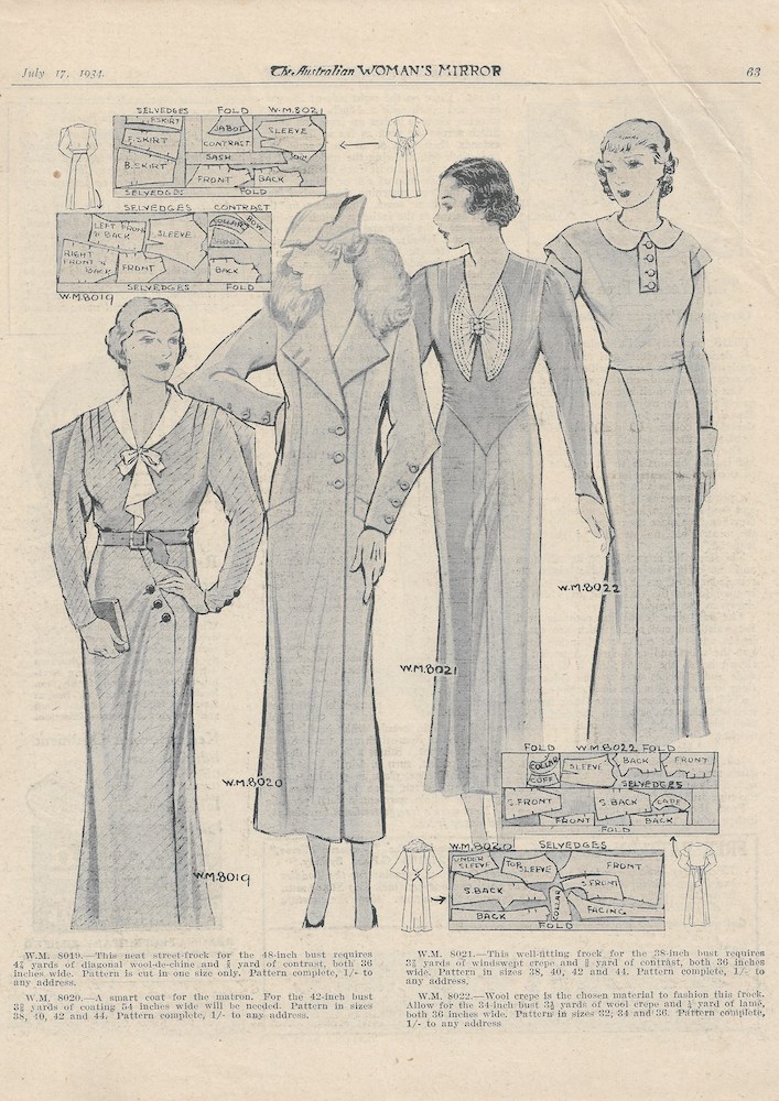 long sleeve dresses from 1934