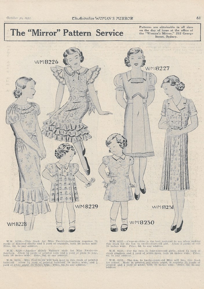 Party wear for girls from spring 1934