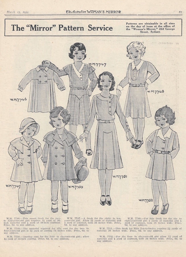 children's fashion from march 1934