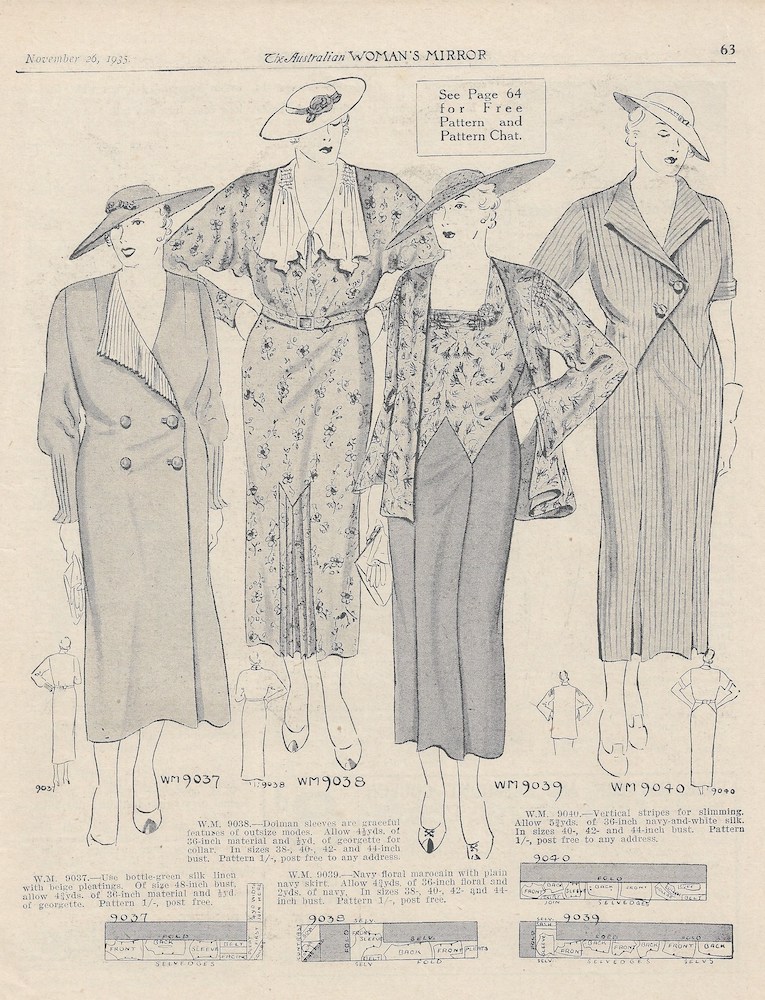 Four spring outfits from 1935