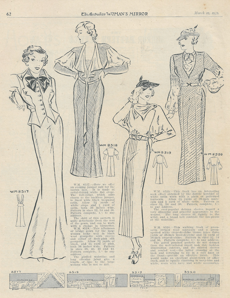 four stunning outfits for Autumn from 1935