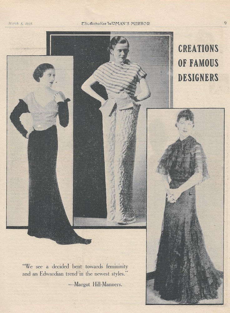 feminine and edwardian fashion from 1935