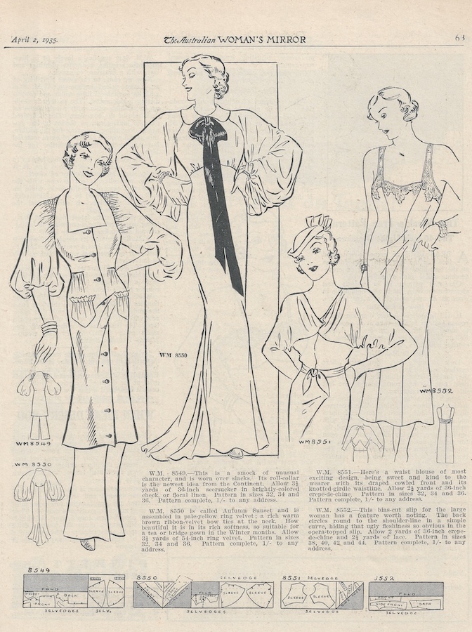 outfits from autumn 1935 with fabulous sleeves