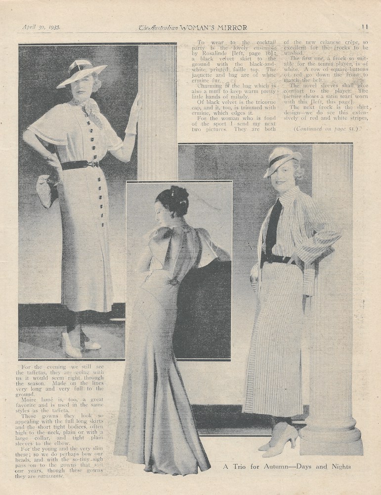 Outfits for autumn from 1935