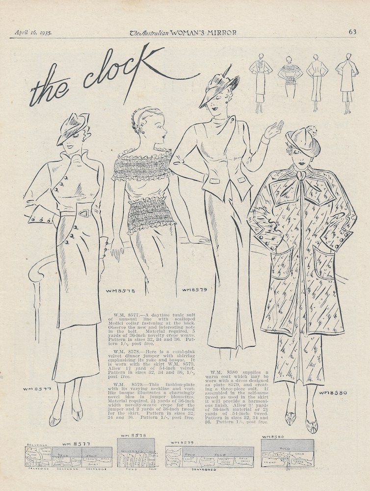 jackets and evening wear from autumn 1935