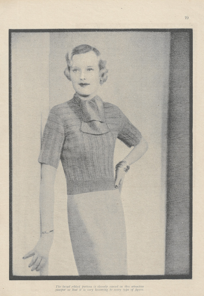 Short sleeve sweater from 1935