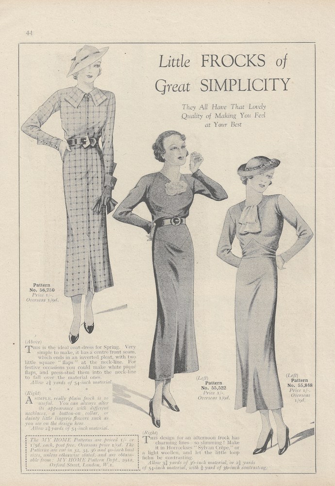 Long sleeve dresses from autumn 1935