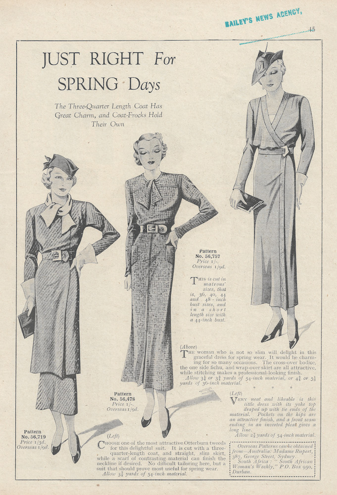 long sleeve outfits from autumn 1935