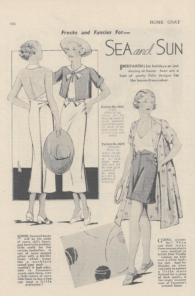 Beach and cruise wear from summer 1935