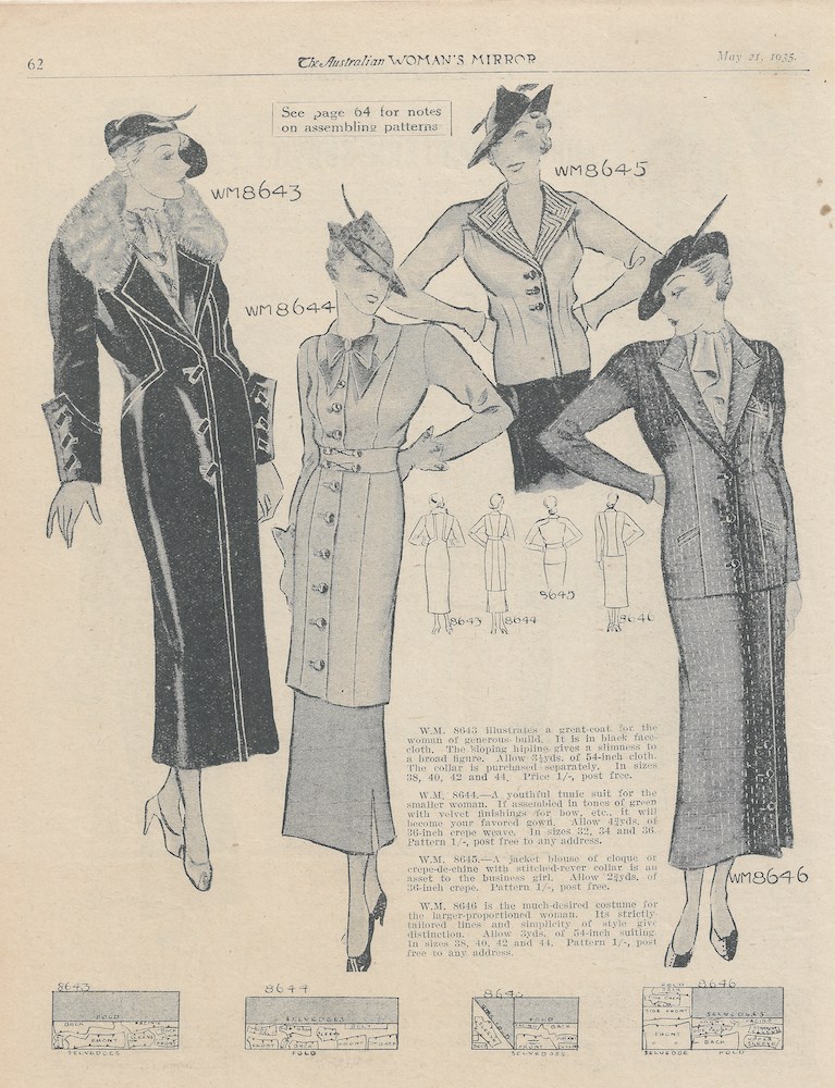 Long and short autumn coats from 1935