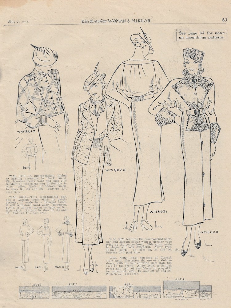 three short autumn coats from 1935