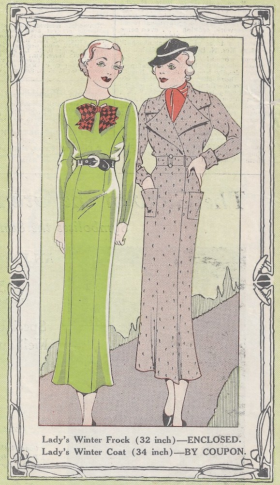 Women's fashion illustration from 1935