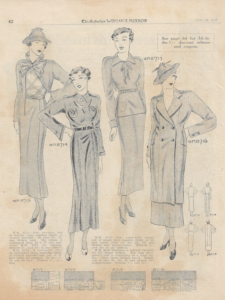 Smart outfits for winter from 1935